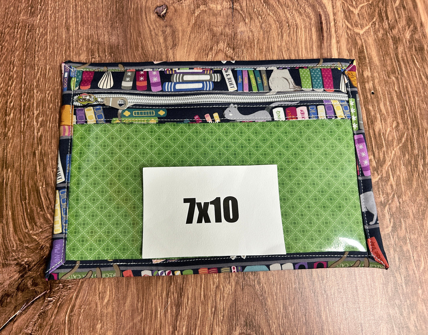 Vinyl Cross Stitch Project Bag - Embroidery bag - Project Bag - Knitting & Crochet Bag - Storage - Organizer - Cat Project Bag - Notions