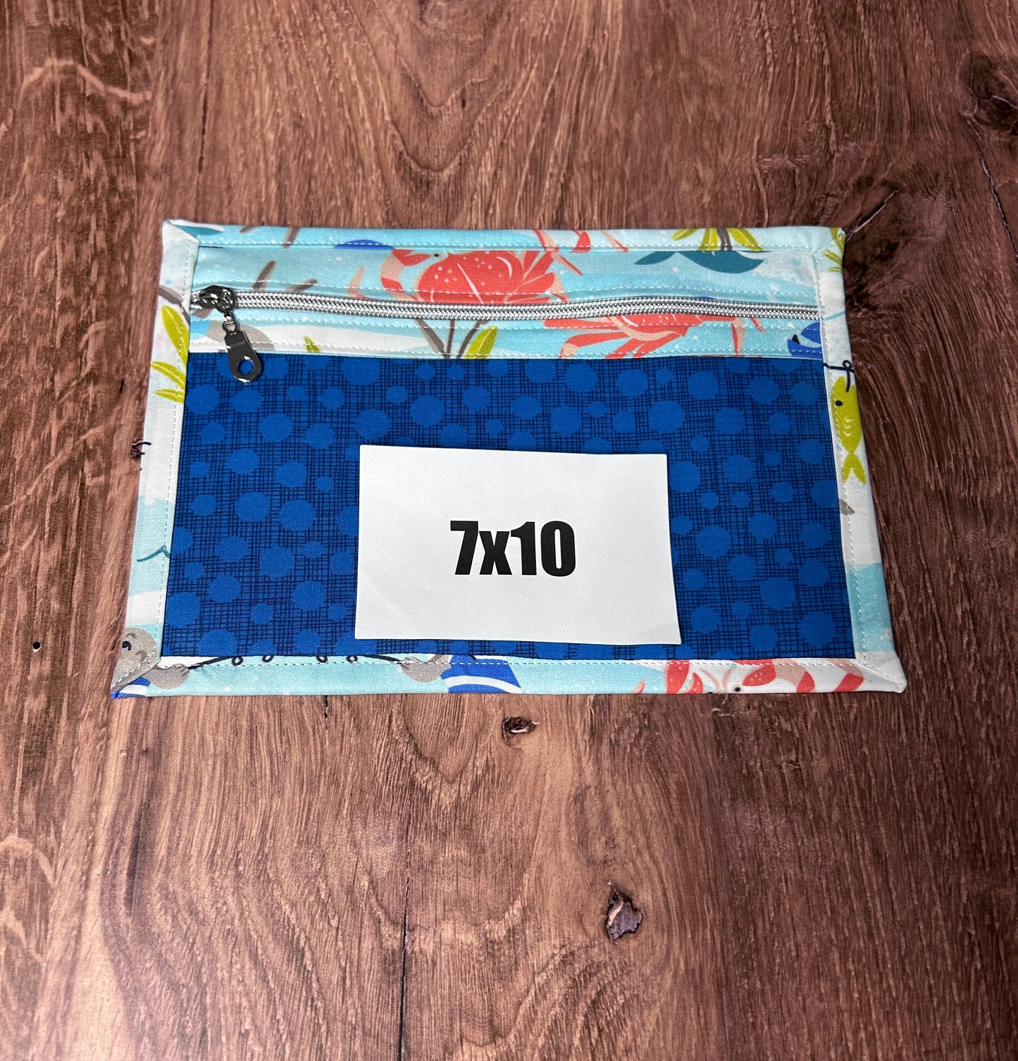 Vinyl Cross Stitch Project Bag - Project Bag - Knitting & Crochet Bag - Storage - Organizer - Otter Project Bag - Notions - Fish