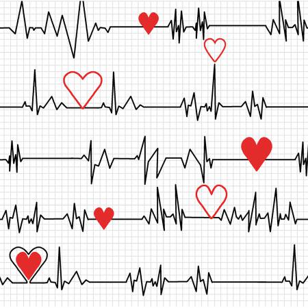 Windham Fabric - White Heart Beat - 37302-2 - Whistler Studios Collection - Calling All Nurses - Cotton - Fabric by the Yard - 1 Yard - Medical (Copy)