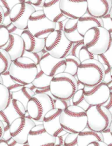 Timeless Treasures Baseball Fabric - Sport - C8315 - Cotton Fabric