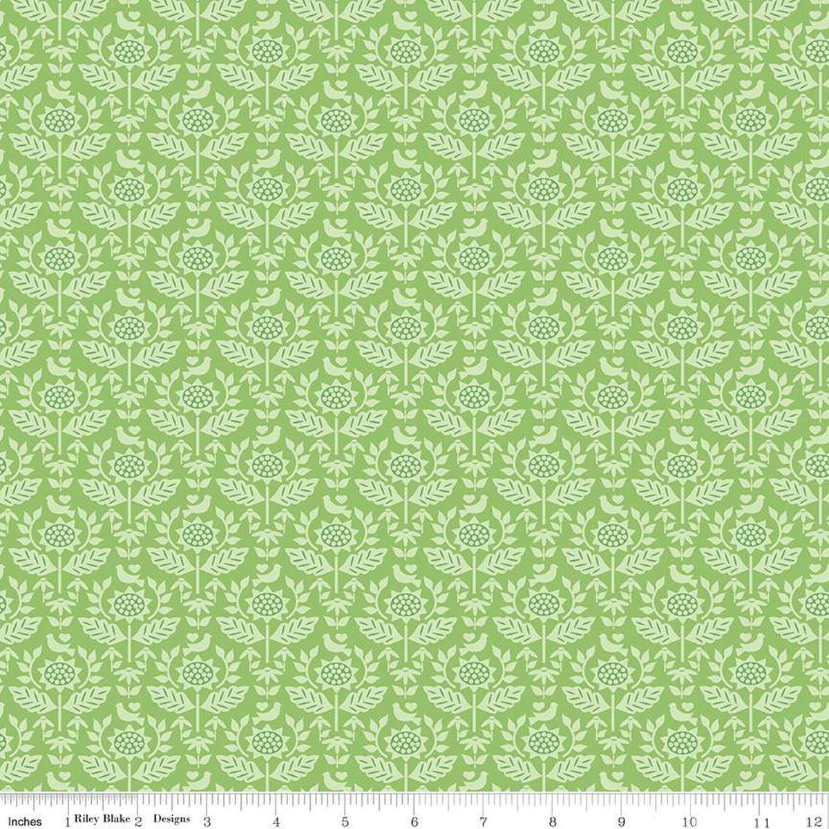 Riley Blake Fabric - Sunny Skies Style Green - C14633-GREEN - Jill Finley - Cotton