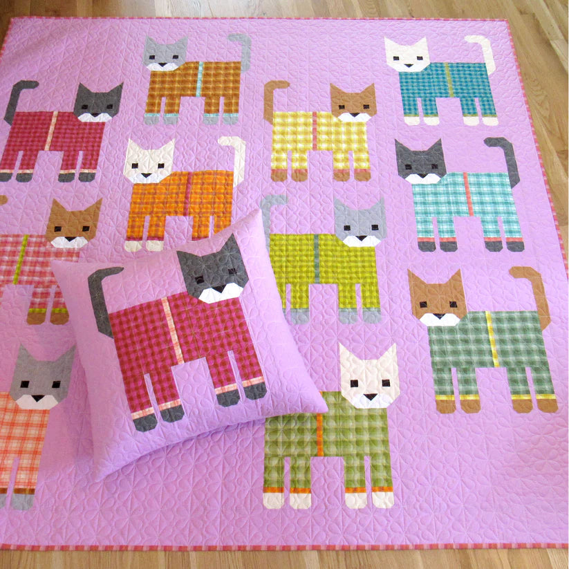Elizabeth Hartman Quilt Pattern - Cats In Pajamas - Elizabeth Hartman - #EH074 - Quilt Pattern