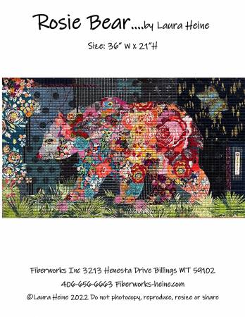 Laura Heine Rosie Bear Pattern - #FWLHRB - Fiberworks Inc - Quilt Pattern