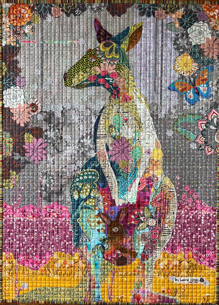 Laura Heine Kangaroo Collage Pattern - Kangaroo Collage - #FWLHKR - Fiberworks Inc - Quilt Pattern - Kangaroo