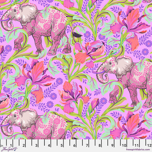 Free Spirit Tula Pink Everglow Fabric - All Ears - Cosmic - Elephant - PWTP202.COSMIC - Cotton Fabric