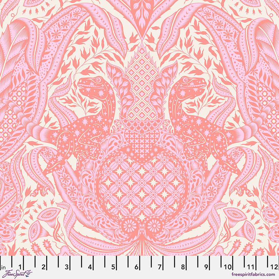 Free Spirit Tula Pink Roar Fabric - Gift Rapt - Blush - PWTP224.BLUSH - Cotton Fabric - UPC: 803081152879