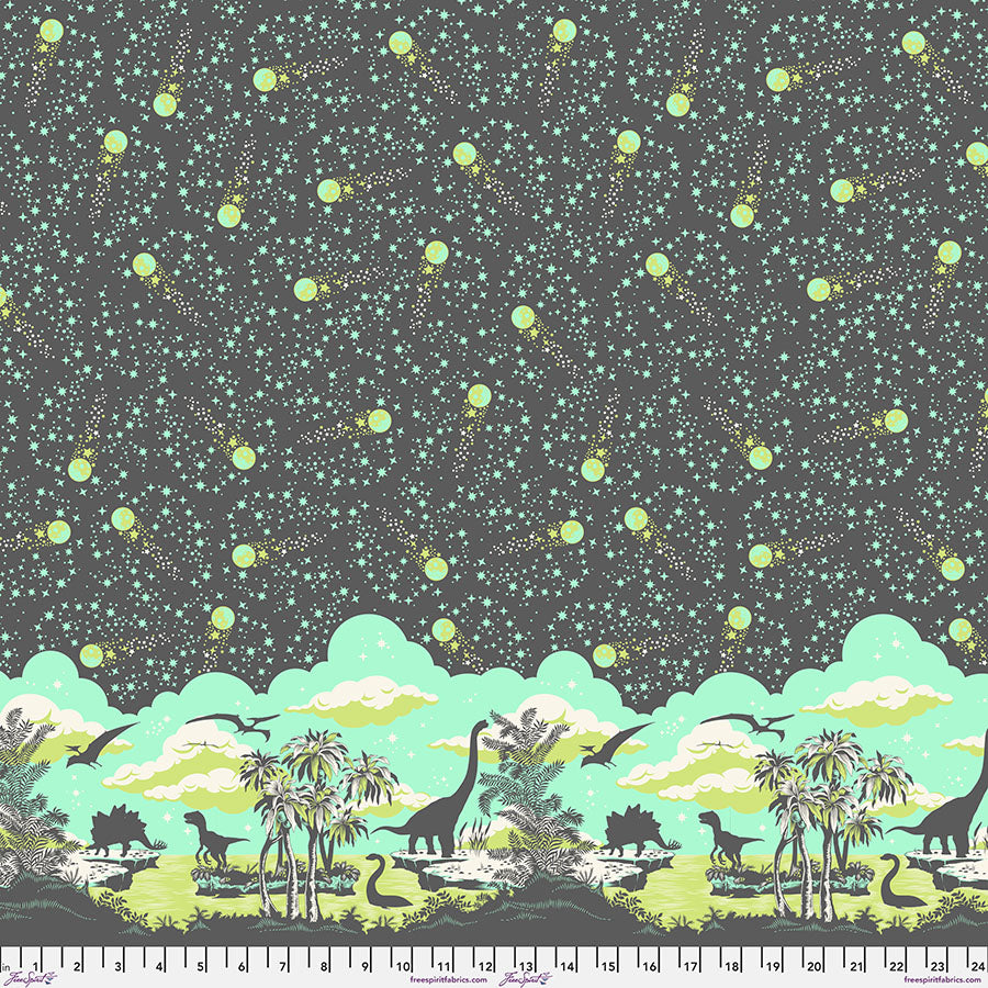 Free Spirit Tula Pink Roar Fabric - Meteor Showers - Storm - PWTP226.STORM - Cotton Fabric - UPC: 803081153029