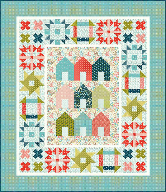 Riley Blake Quilt Kit - To Each Their Home Quilt Boxed Kit - Sandy Gervais  - DT-14550 - Cotton