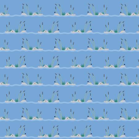 Dear Stella Hippo Fabric - Dresden Hippos - Alphabet Soup by Dear Stella Collection - Cotton