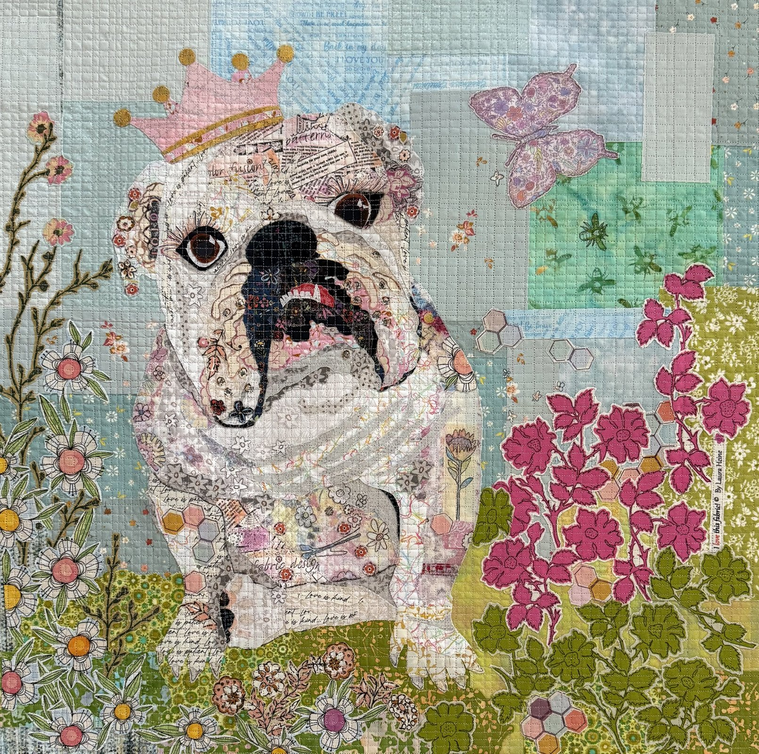 Laura Heine My Girl Bulldog Collage Pattern - #FWLHMG - Fiberworks Inc - Quilt Pattern - Dog