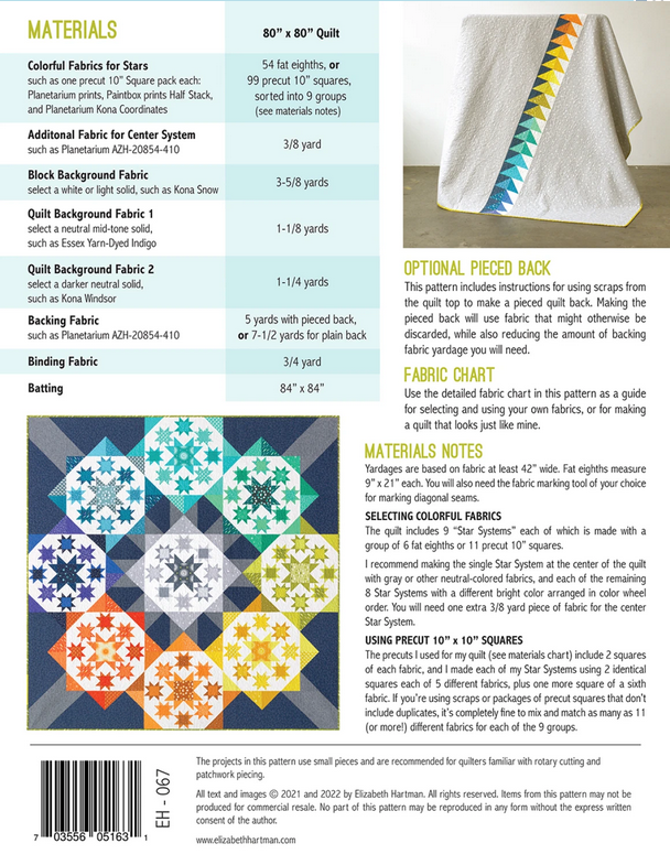 Elizabeth Hartman Quilt Pattern - Star Systems - Elizabeth Hartman - #EH067 - Quilt Pattern