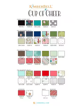 Kimberbell Designs - Cup of Cheer Advent Quilt Book with CD - #KD812