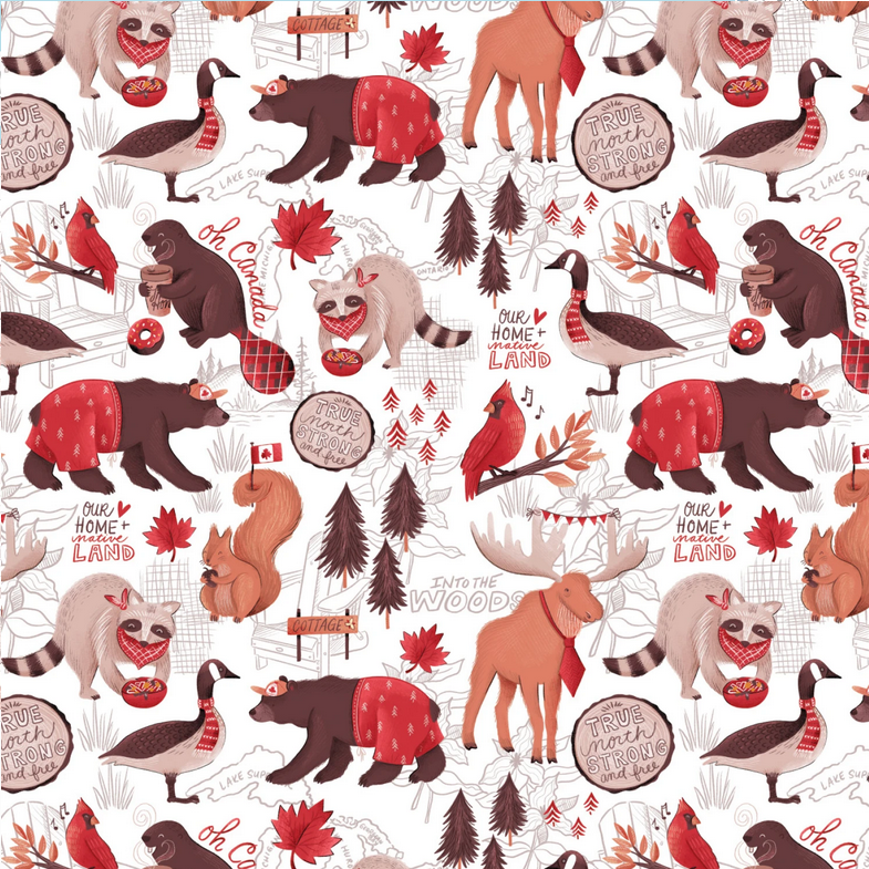 Camelot Fabric - Oh Canada - The True North - #36250101-01 - Cotton Fabric