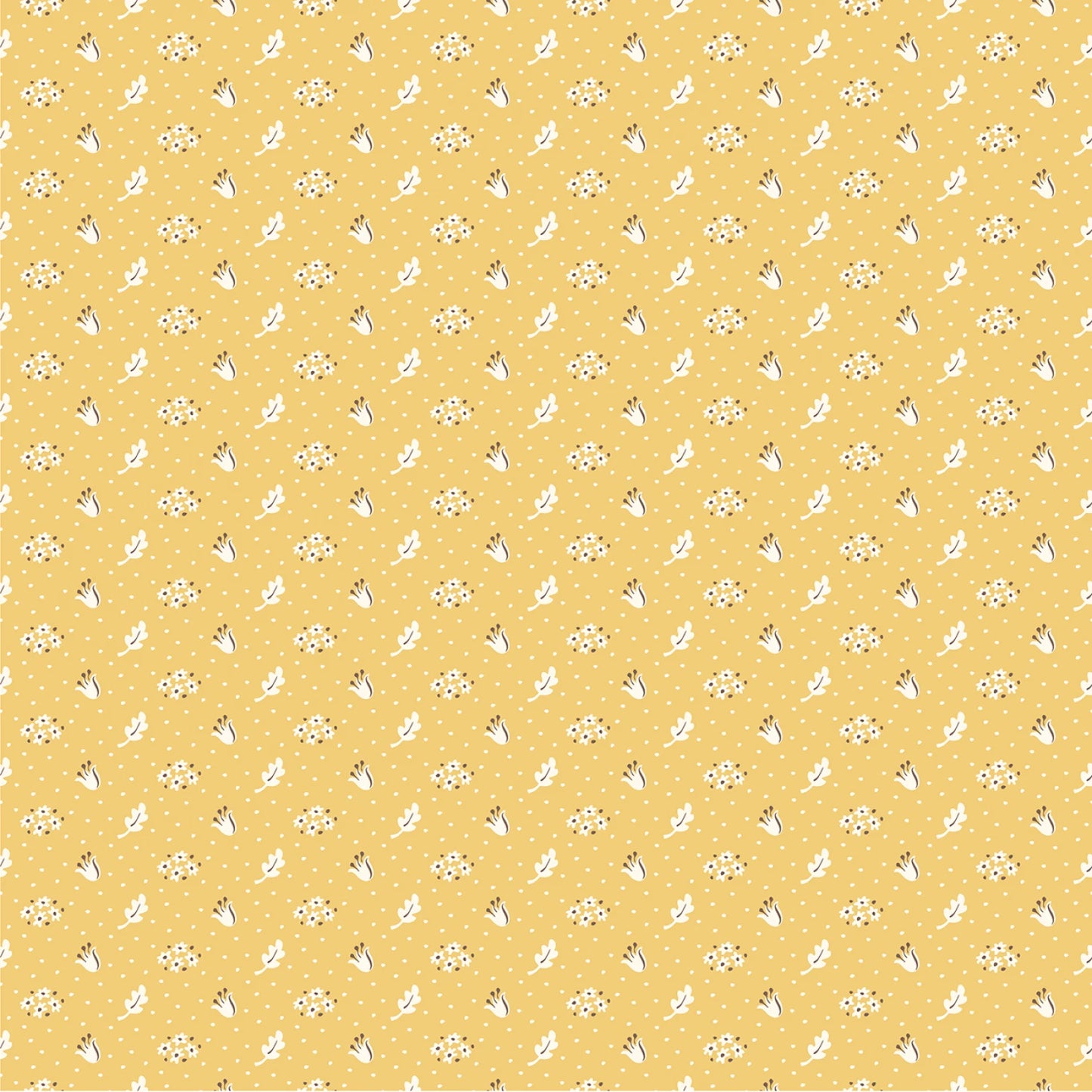 Poppie Cotton Floral Fabric - Yellow Vintage Apron - Wildwood by Sheri McCulley Collection - #WW25109 - Cotton