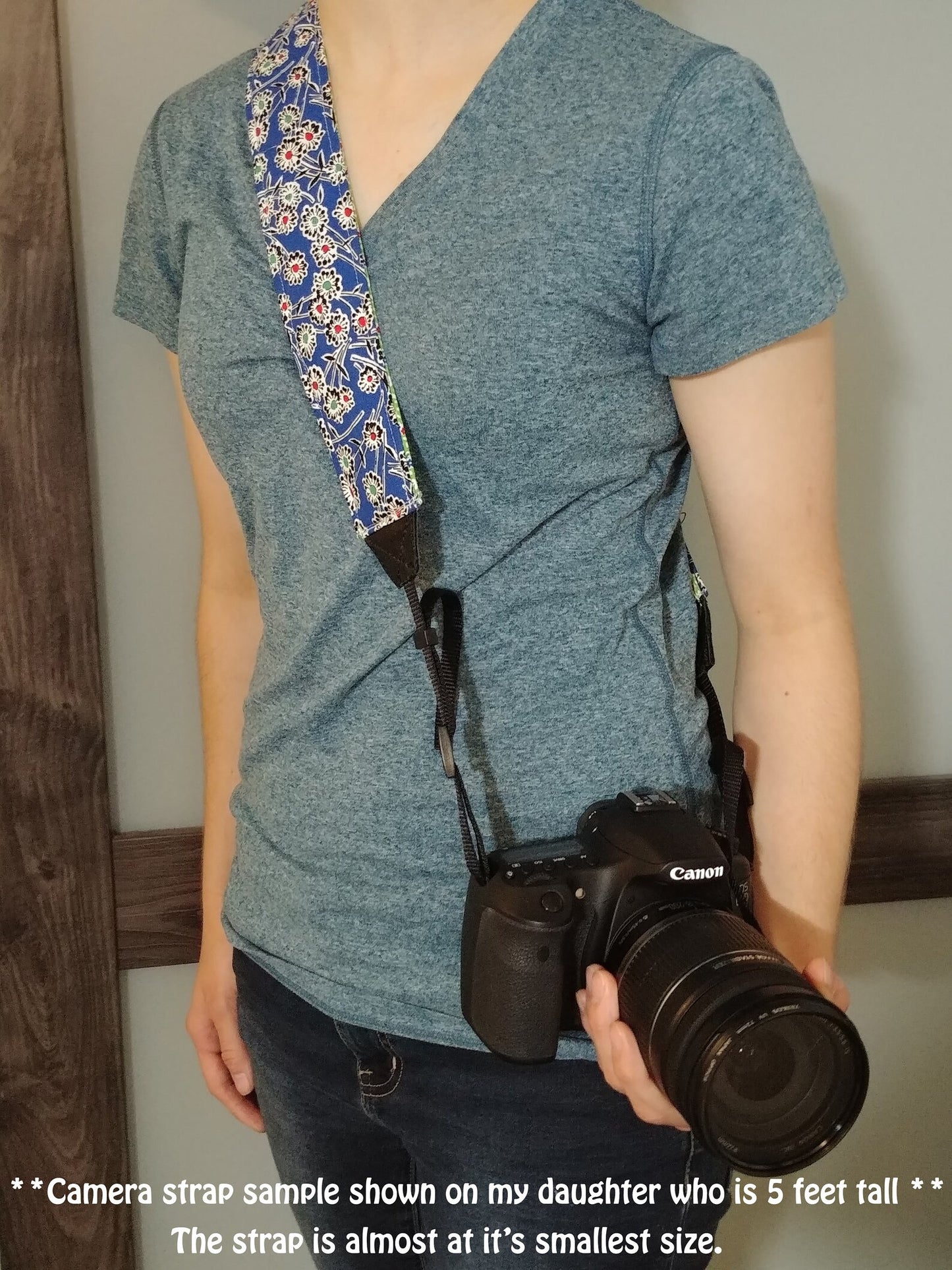 Fox Adjustable Handmade Fabric Camera Strap - DSLR Strap - Photography Accessories - Woodland - Animal