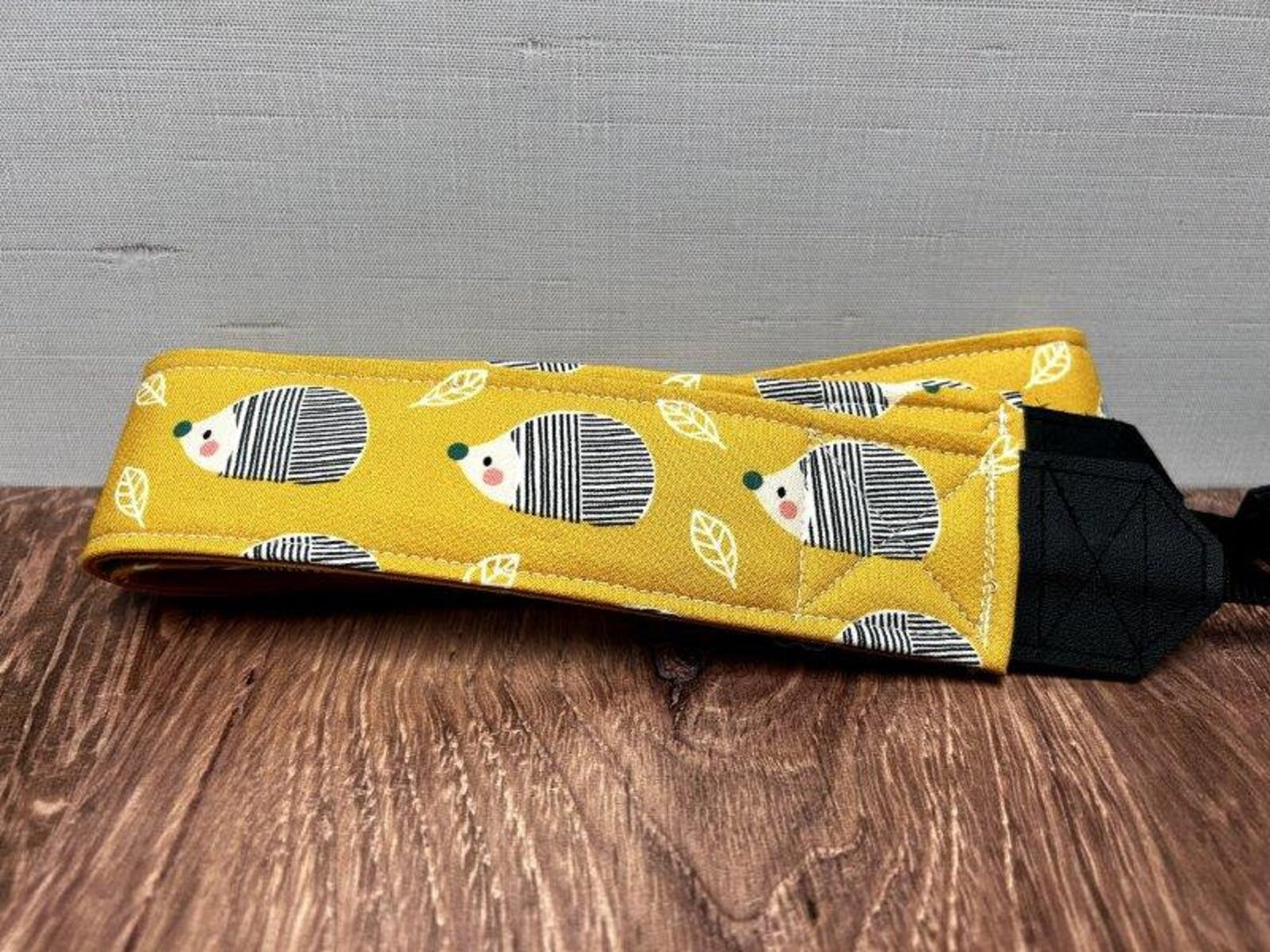 Hedgehog Adjustable Handmade Fabric Camera Strap - DSLR Strap - Photography Accessories - Woodland - Animal