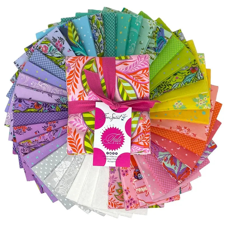 Free Spirit Tula Pink Fat Quarters - Full Moon Forest II - 40 Fat Quarters Bundle - Cotton