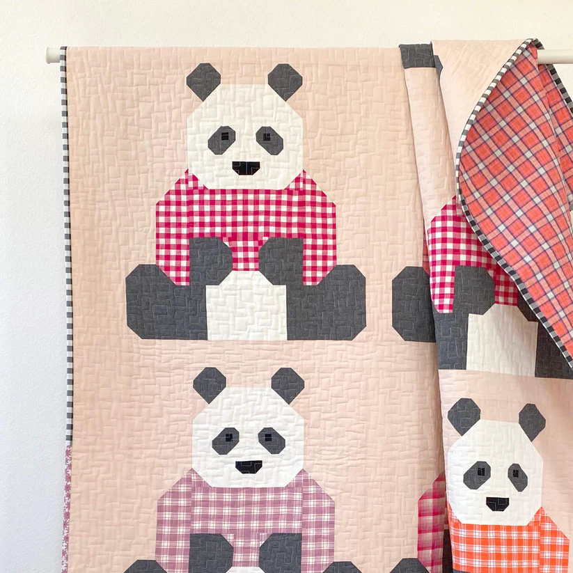 Elizabeth Hartman Quilt Pattern - Pandas in Sweaters - Elizabeth Hartman - #EH064 - Quilt Pattern
