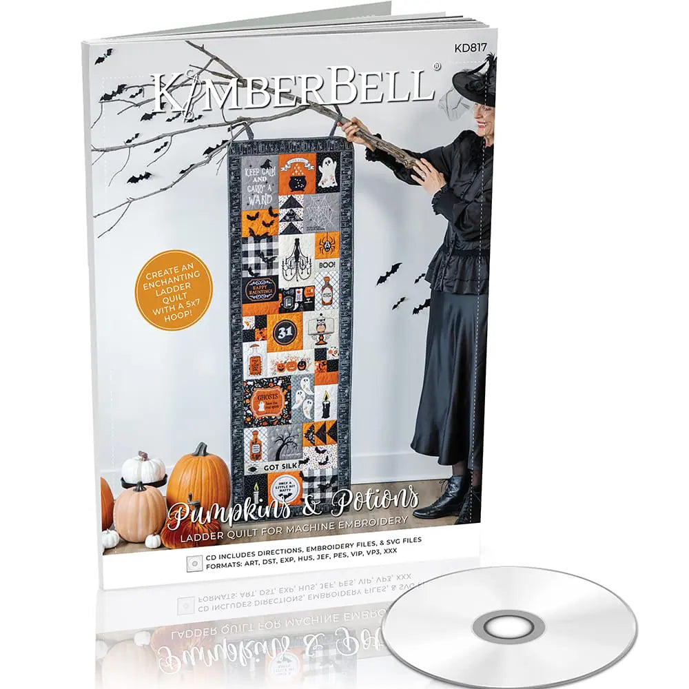 Kimberbell Designs - Pumpkins and Potions Ladder Quilt Book with CD - #KD817