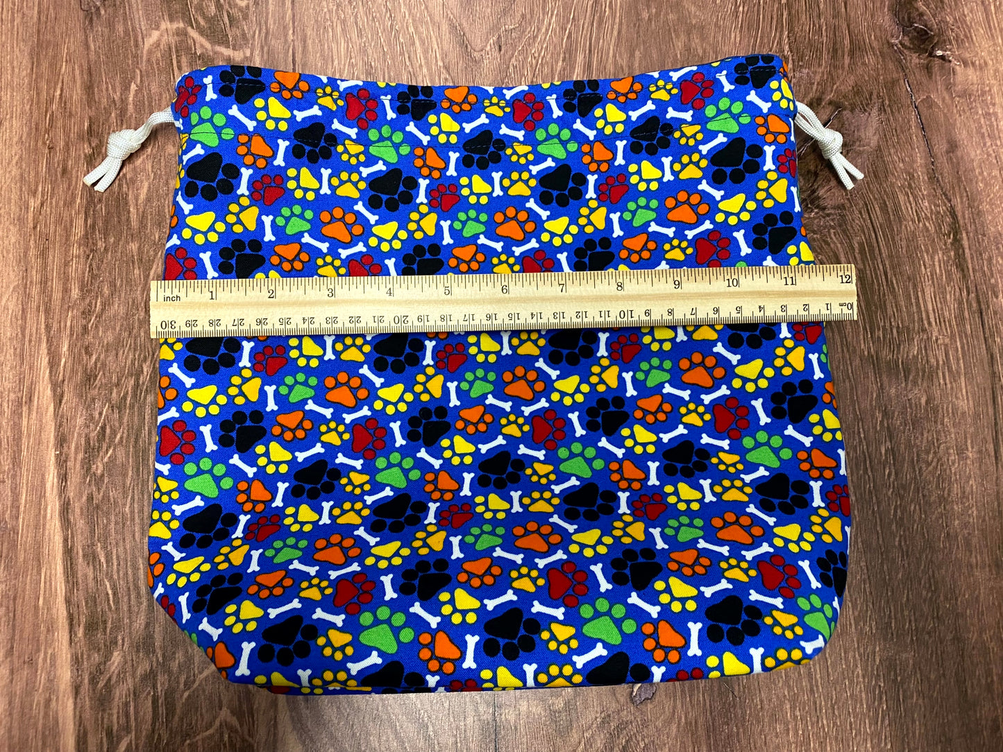 Dog Project Bag - Drawstring Bag – Crochet Bag - Knitting Bag - Cross Stitch Bag - Craft Bag - Bingo Bag