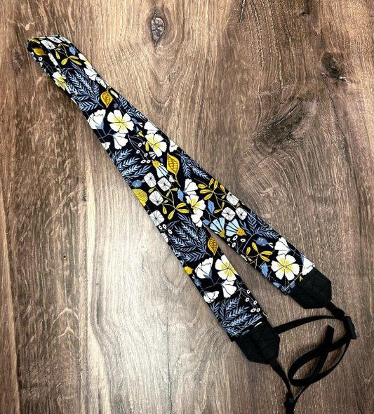 Floral Adjustable Handmade Fabric Camera Strap - DSLR Strap - Photography Accessories - Flower - Artistic - Gift