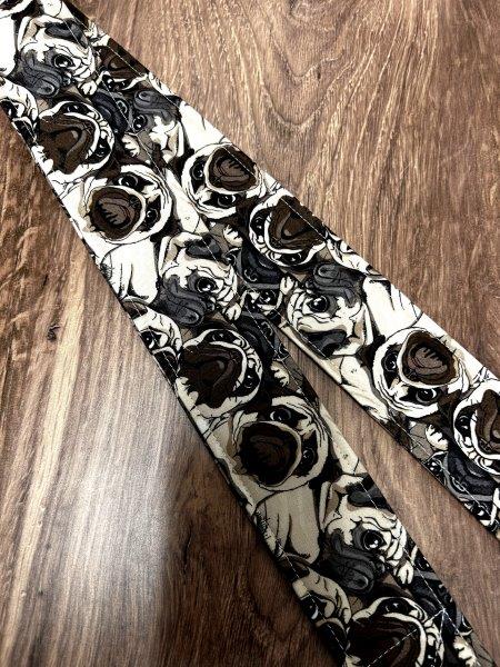 Pug Adjustable Handmade Fabric Camera Strap - DSLR Strap - Photography Accessories - Dog - Gift