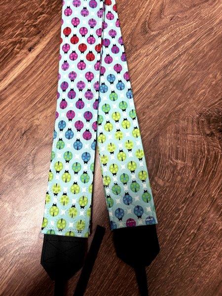 Ladybug Adjustable Handmade Fabric Camera Strap  - DSLR Strap - Photography Accessories - Gift