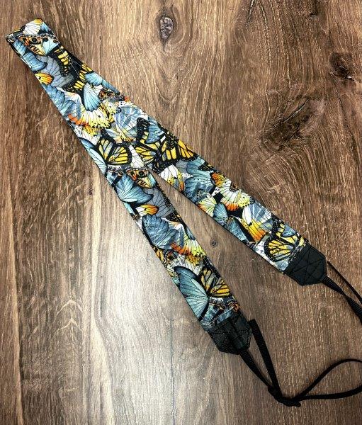 Butterfly Adjustable Handmade Fabric Camera Strap - DSLR Strap - Photography Accessories - Gift