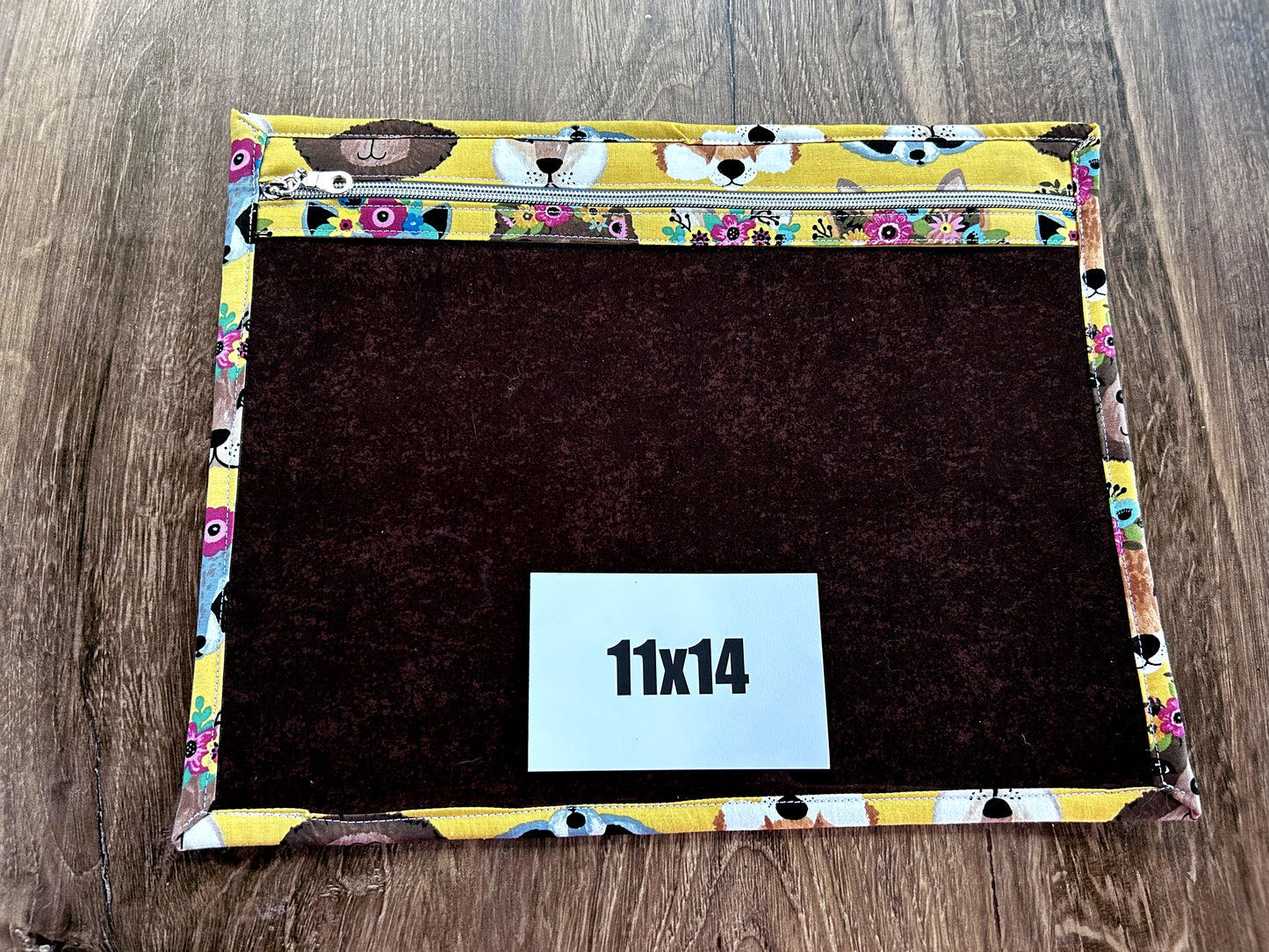 Vinyl Cross Stitch Project Bag - Embroidery bag - Project Bag - Knitting & Crochet Bag - Storage - Organizer - Notions - Woodland - Bear