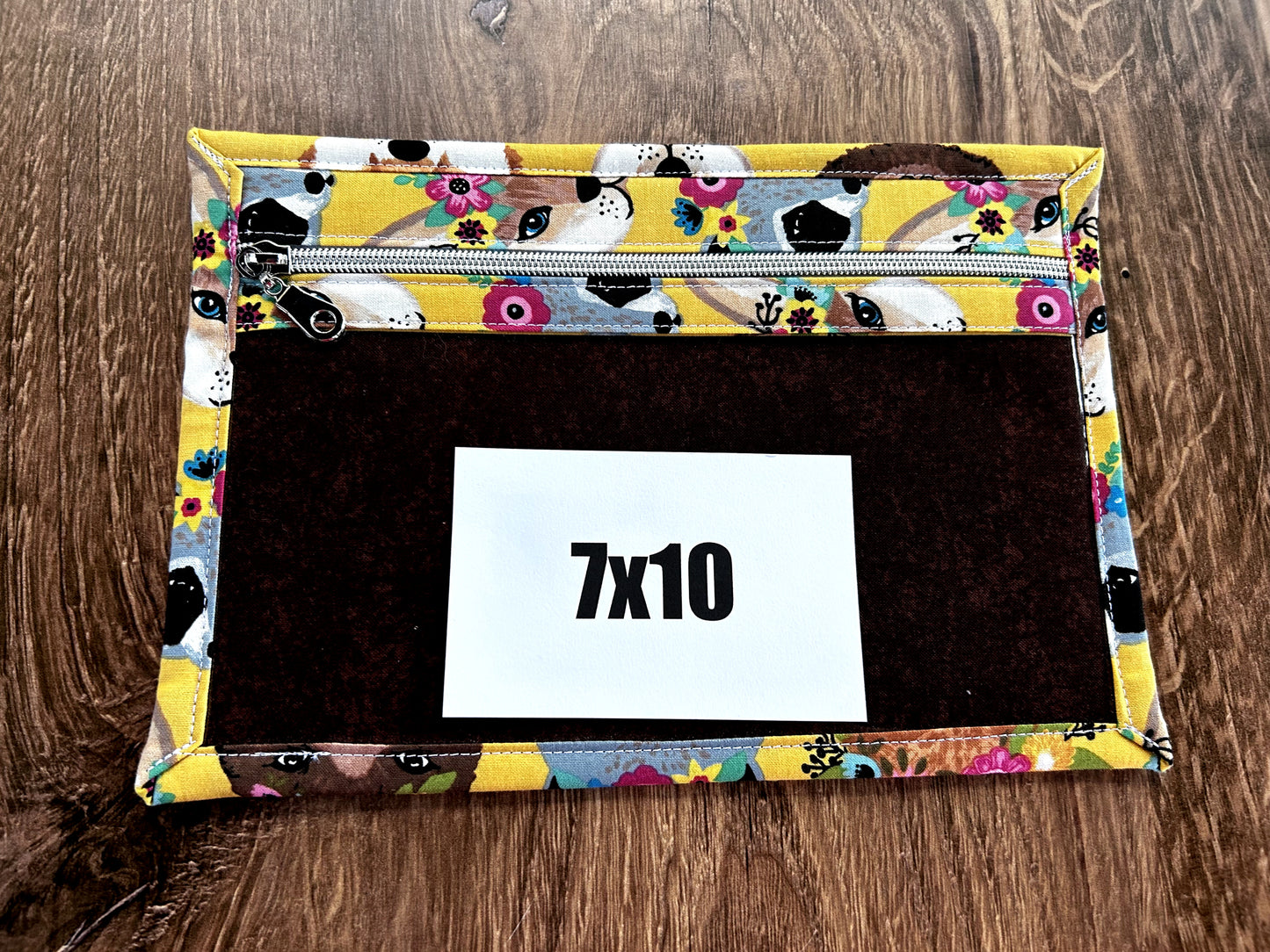 Vinyl Cross Stitch Project Bag - Embroidery bag - Project Bag - Knitting & Crochet Bag - Storage - Organizer - Notions - Woodland - Bear