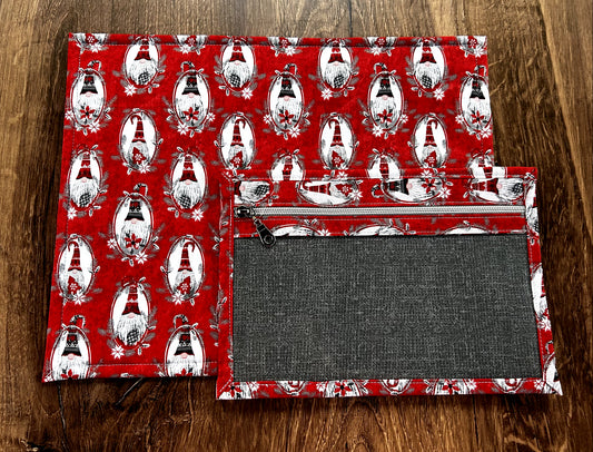 Vinyl Cross Stitch Project Bag - Embroidery bag - Project Bag - Knitting & Crochet Bag - Storage - Organizer - Gnome Project Bag - Notions