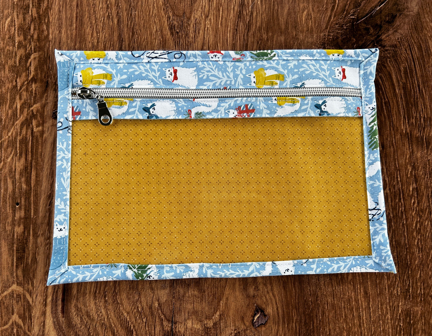 Vinyl Cross Stitch Project Bag - Embroidery bag - Project Bag - Knitting & Crochet Bag - Storage - Organizer - Cat Project Bag - Notions
