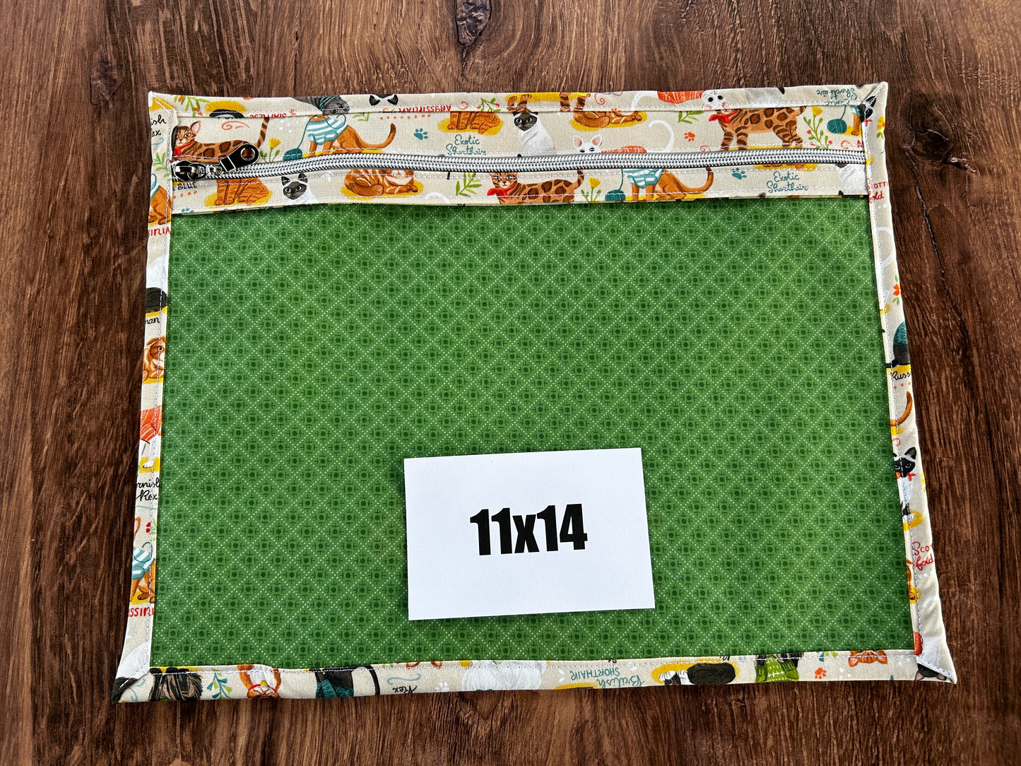 Vinyl Cross Stitch Project Bag - Embroidery bag - Project Bag - Knitting & Crochet Bag - Storage - Organizer - Cat Project Bag - Notions