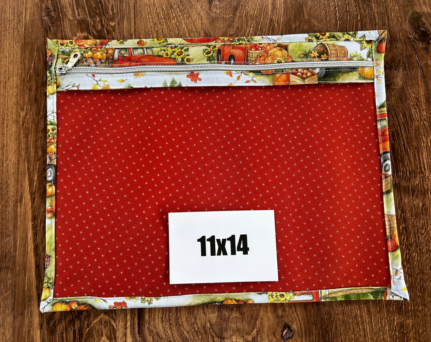 Vinyl Cross Stitch Project Bag - Embroidery bag - Project Bag - Knitting & Crochet Bag - Storage - Organizer - Autumn Project Bag - Notions