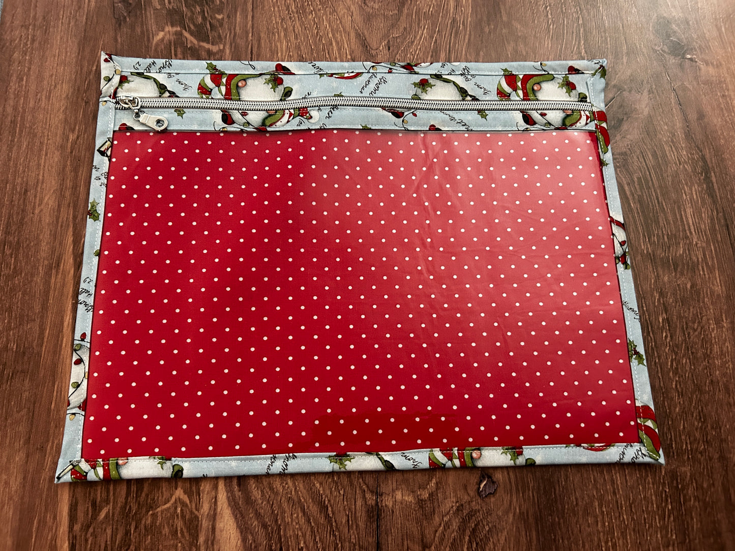 Vinyl Cross Stitch Project Bag - Embroidery bag - Project Bag - Knitting & Crochet Bag - Storage - Organizer - Gnome Project Bag - Notions