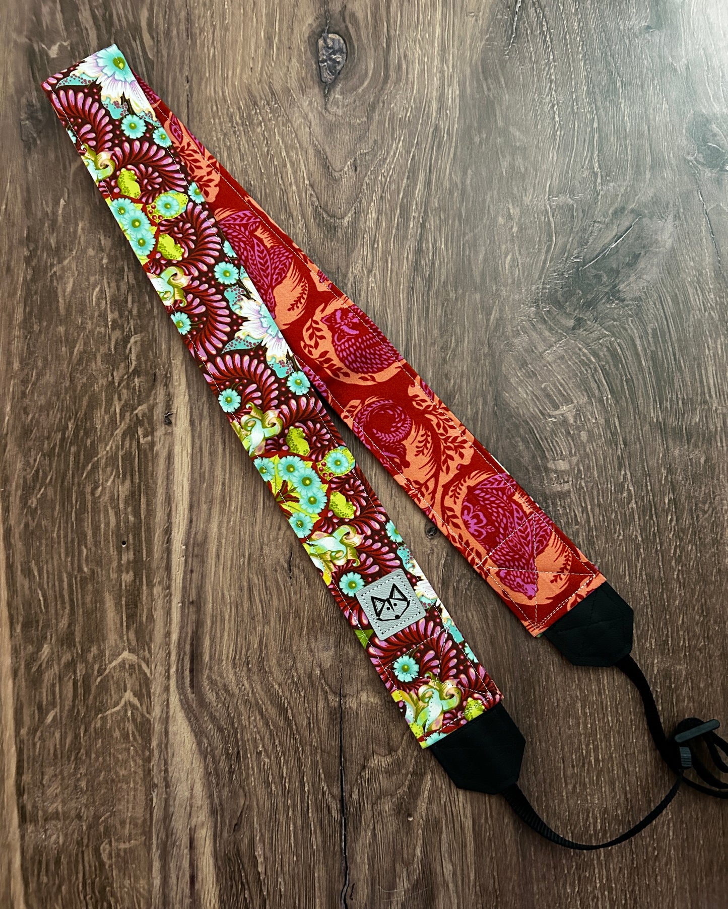Floral Adjustable Handmade Fabric Camera Strap - DSLR Strap - Photography Accessories - Flower - Artistic - Gift