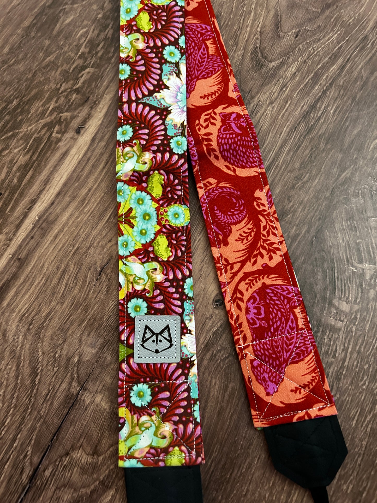 Floral Adjustable Handmade Fabric Camera Strap - DSLR Strap - Photography Accessories - Flower - Artistic - Gift