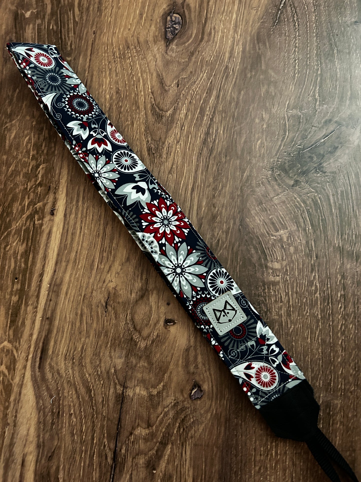 Flower Adjustable Handmade Fabric Camera Strap - DSLR Strap - Photography Accessories - Floral - Gift