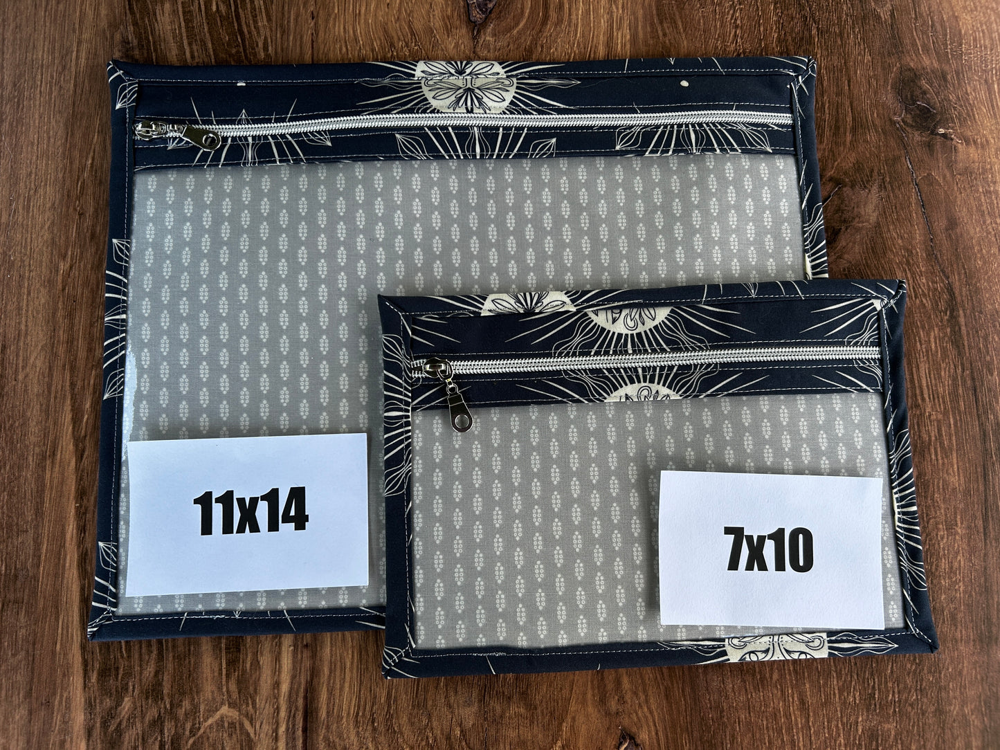 Vinyl Cross Stitch Project Bag - Project Bag - Knitting & Crochet Bag - Storage - Organizer - Celestial Project Bag - Notions