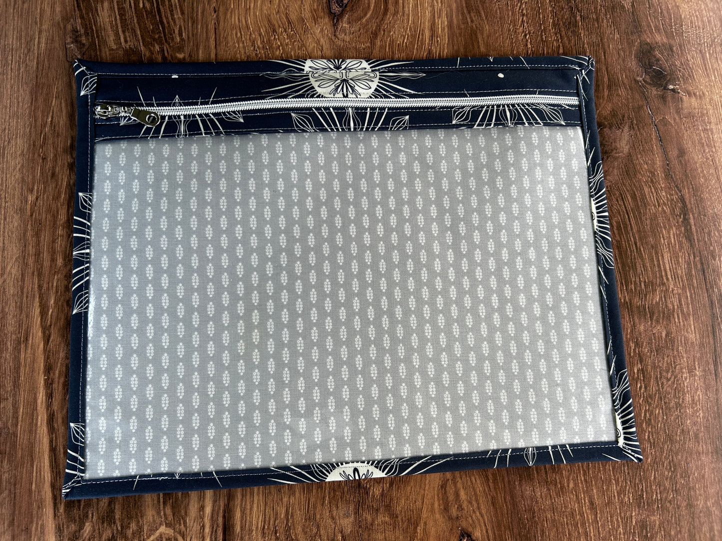 Vinyl Cross Stitch Project Bag - Project Bag - Knitting & Crochet Bag - Storage - Organizer - Celestial Project Bag - Notions