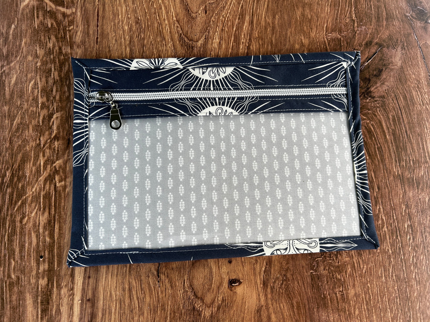 Vinyl Cross Stitch Project Bag - Project Bag - Knitting & Crochet Bag - Storage - Organizer - Celestial Project Bag - Notions