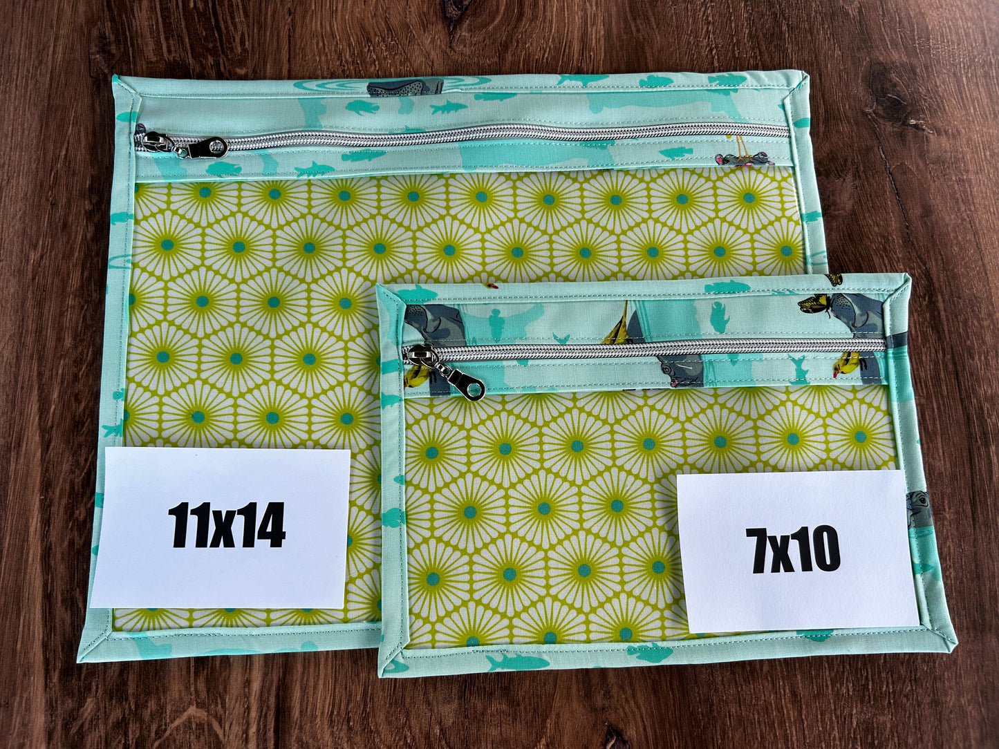 Vinyl Cross Stitch Project Bag - Project Bag - Knitting & Crochet Bag - Storage - Organizer - Hippo Project Bag - Notions