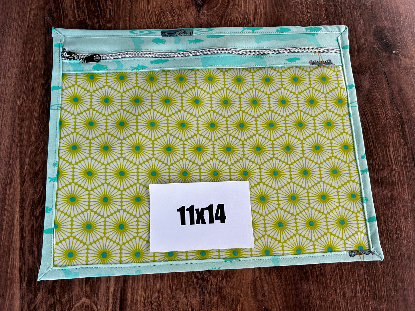 Vinyl Cross Stitch Project Bag - Project Bag - Knitting & Crochet Bag - Storage - Organizer - Hippo Project Bag - Notions