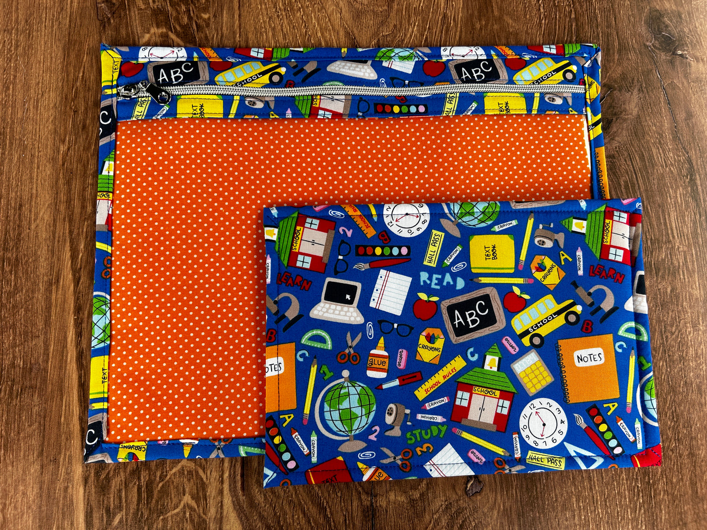 Vinyl Cross Stitch Project Bag - Embroidery bag - Knitting & Crochet Bag - Storage - Organizer - Back to School Project Bag - Notions (Copy)