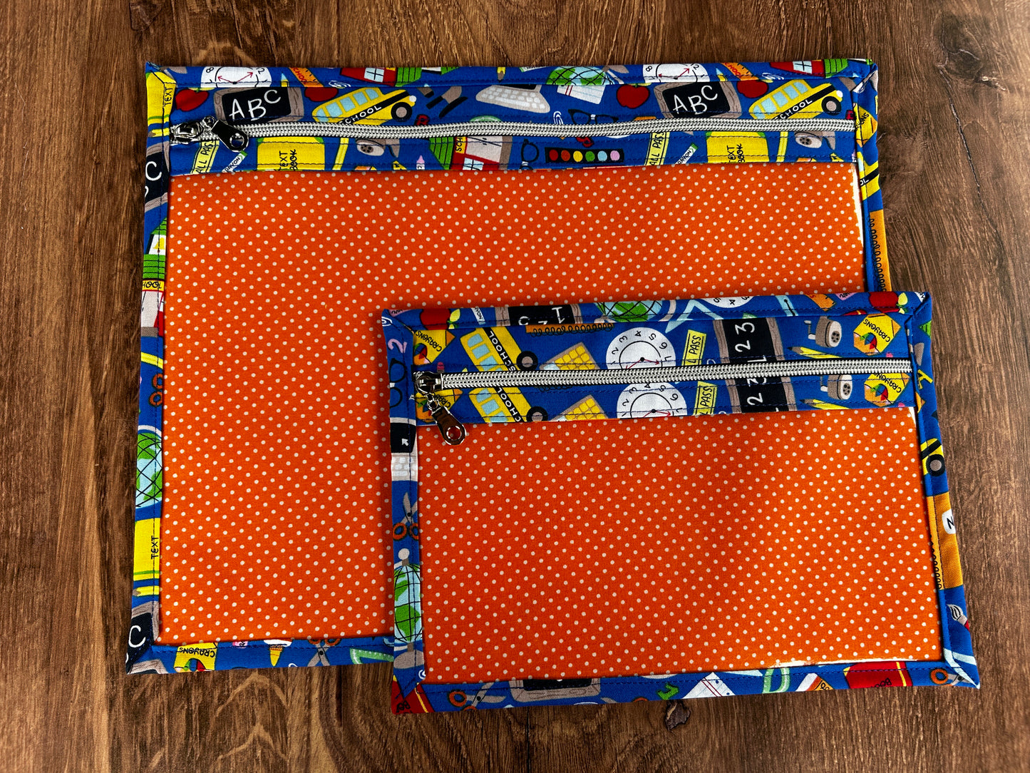 Vinyl Cross Stitch Project Bag - Embroidery bag - Knitting & Crochet Bag - Storage - Organizer - Back to School Project Bag - Notions (Copy)