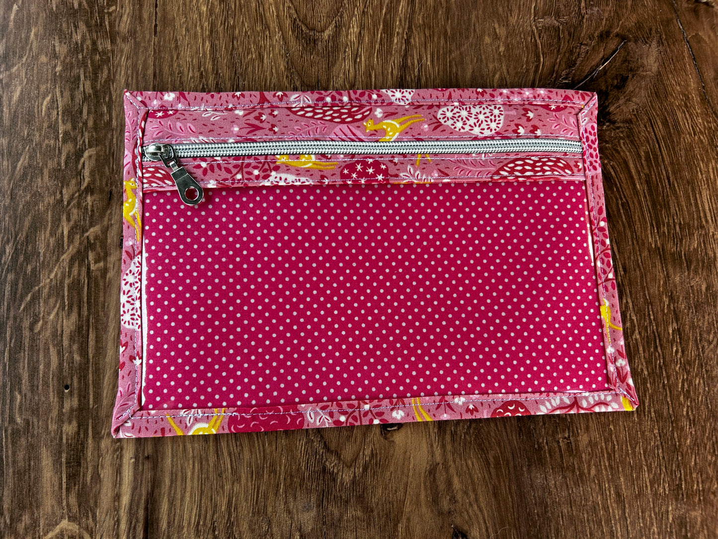 Vinyl Cross Stitch Project Bag - Embroidery bag - Project Bag - Knitting & Crochet Bag - Organizer - Notions - Woodland - Deer - Floral