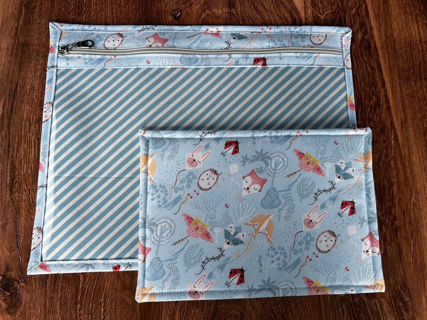 Vinyl Cross Stitch Project Bag - Embroidery Bag - Project Bag - Knitting & Crochet Bag - Storage - Organizer - Notions - Woodland - Kites