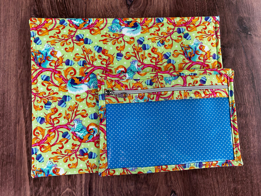 Vinyl Cross Stitch Project Bag - Embroidery bag - Project Bag - Knitting & Crochet Bag - Storage - Organizer - Squirrel Project Bag Notions