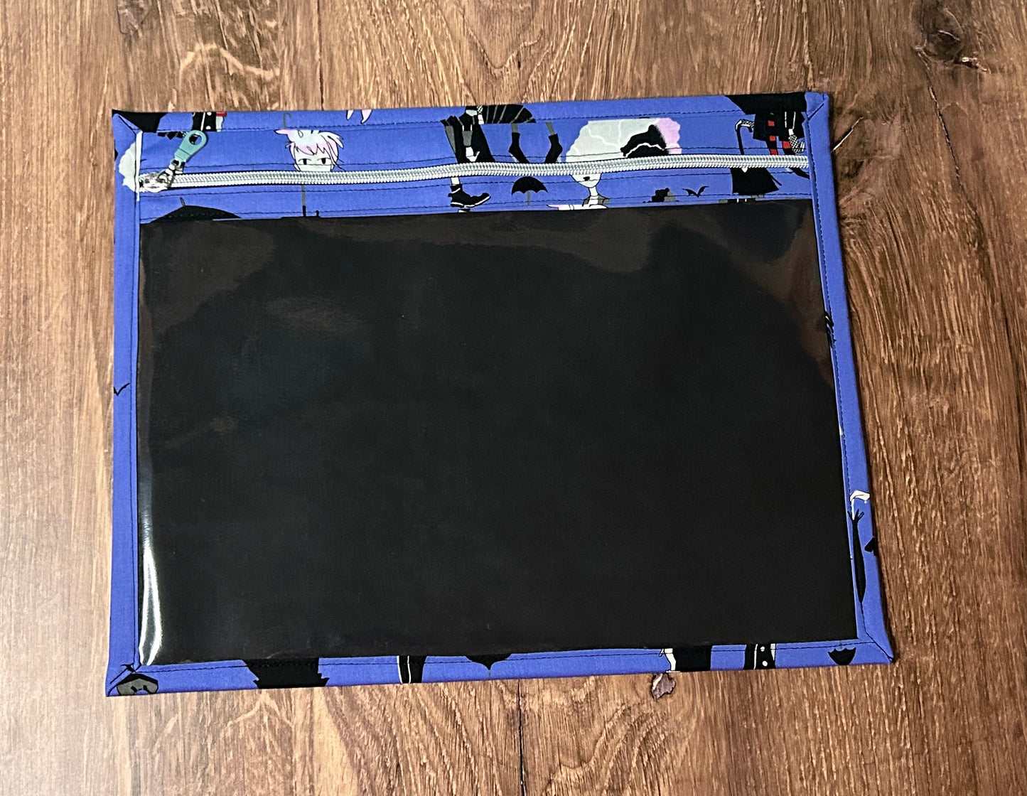 Vinyl Cross Stitch Project Bag - Embroidery Bag - Project Bag - Knitting & Crochet Bag - Organizer - Halloween Project Bag - Notions - Goth - Gothic