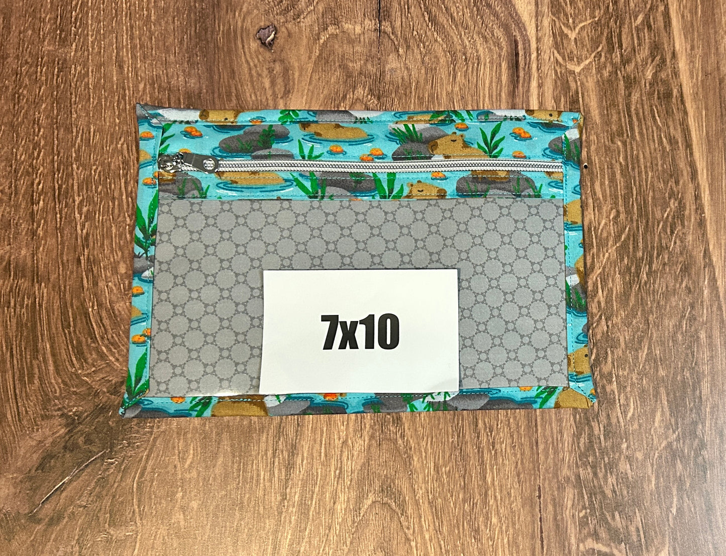 Vinyl Cross Stitch Project Bag - Project Bag - Knitting & Crochet Bag - Storage - Organizer - Capybara -  Project Bag - Notions - Floral